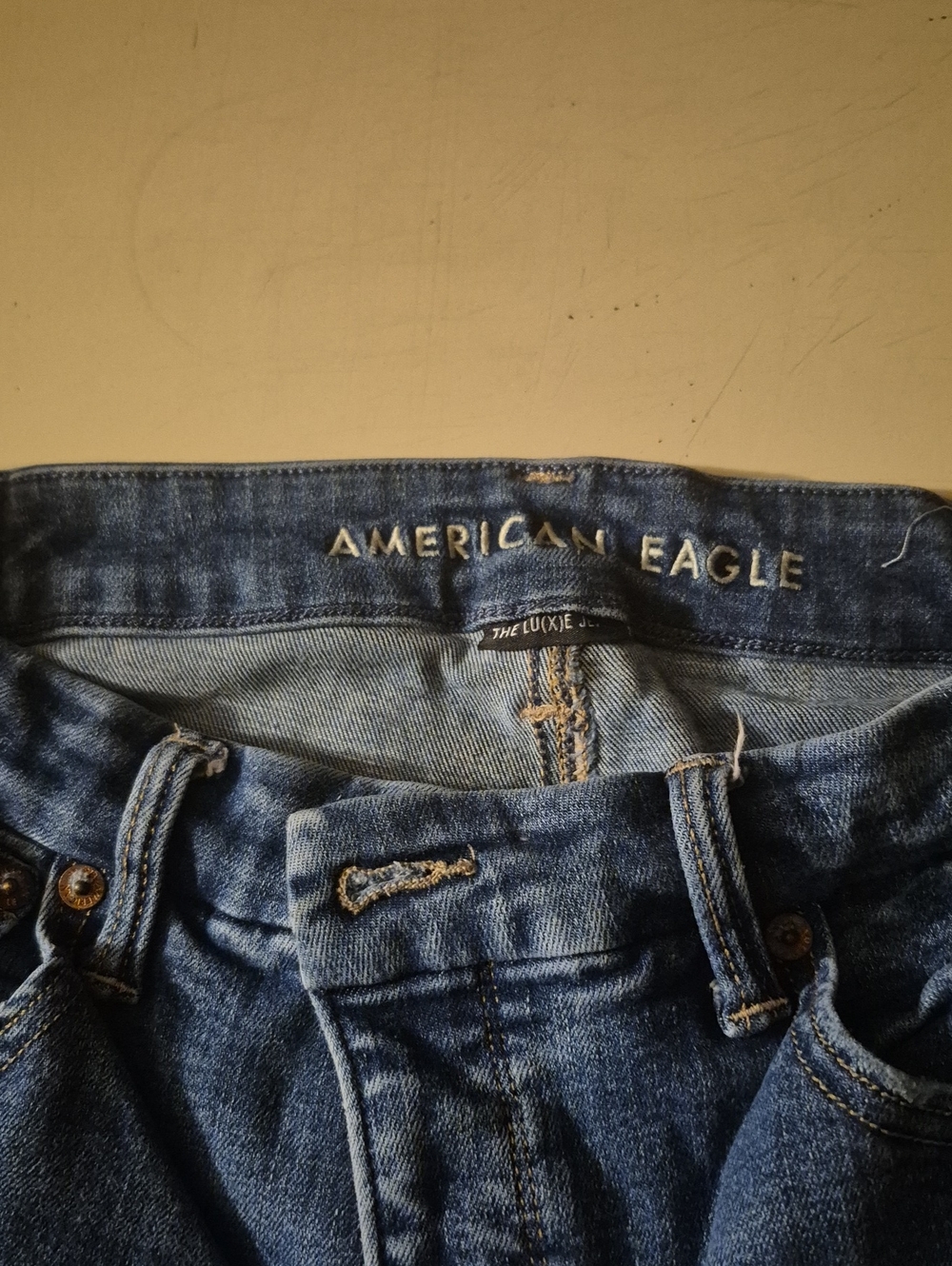 American Eagle Outfitters Dark Blue High-Rise Women's Jeans